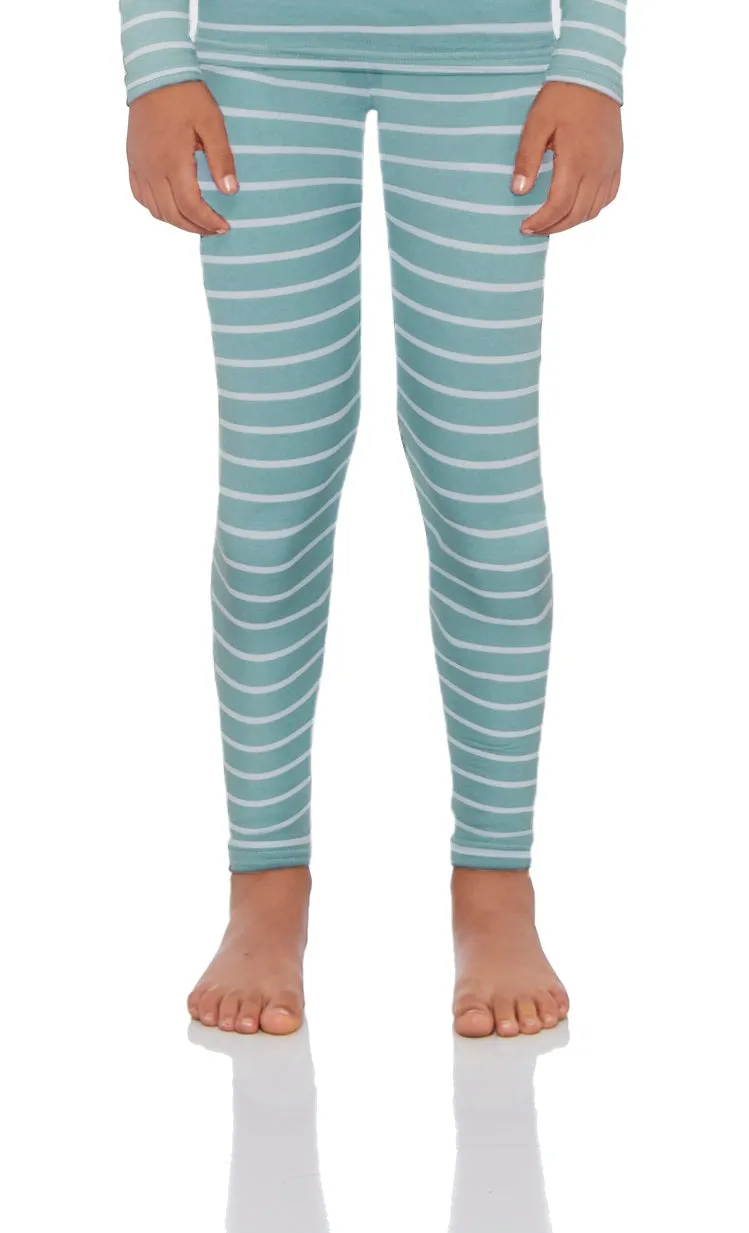 Girls Striped Thermal Bottoms