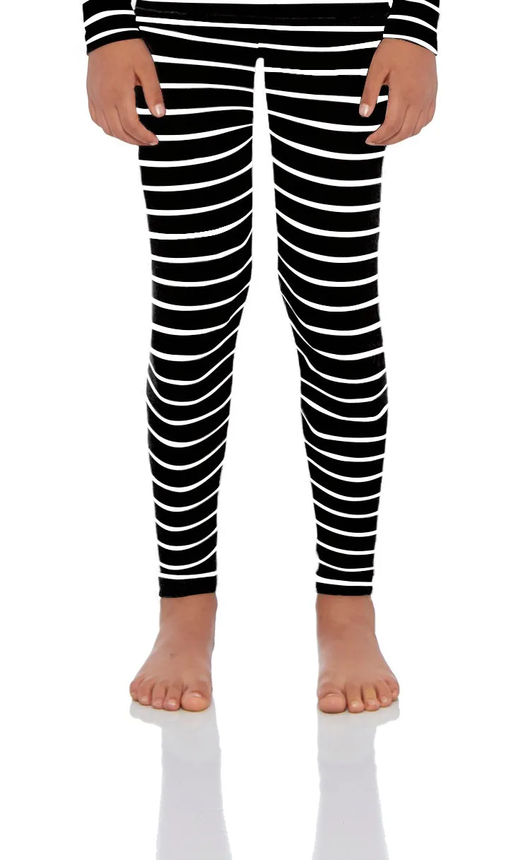 Girls Striped Thermal Bottoms