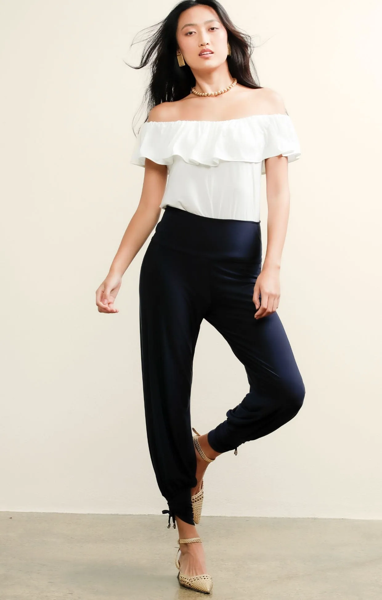 HAREM PANT IN NAVY