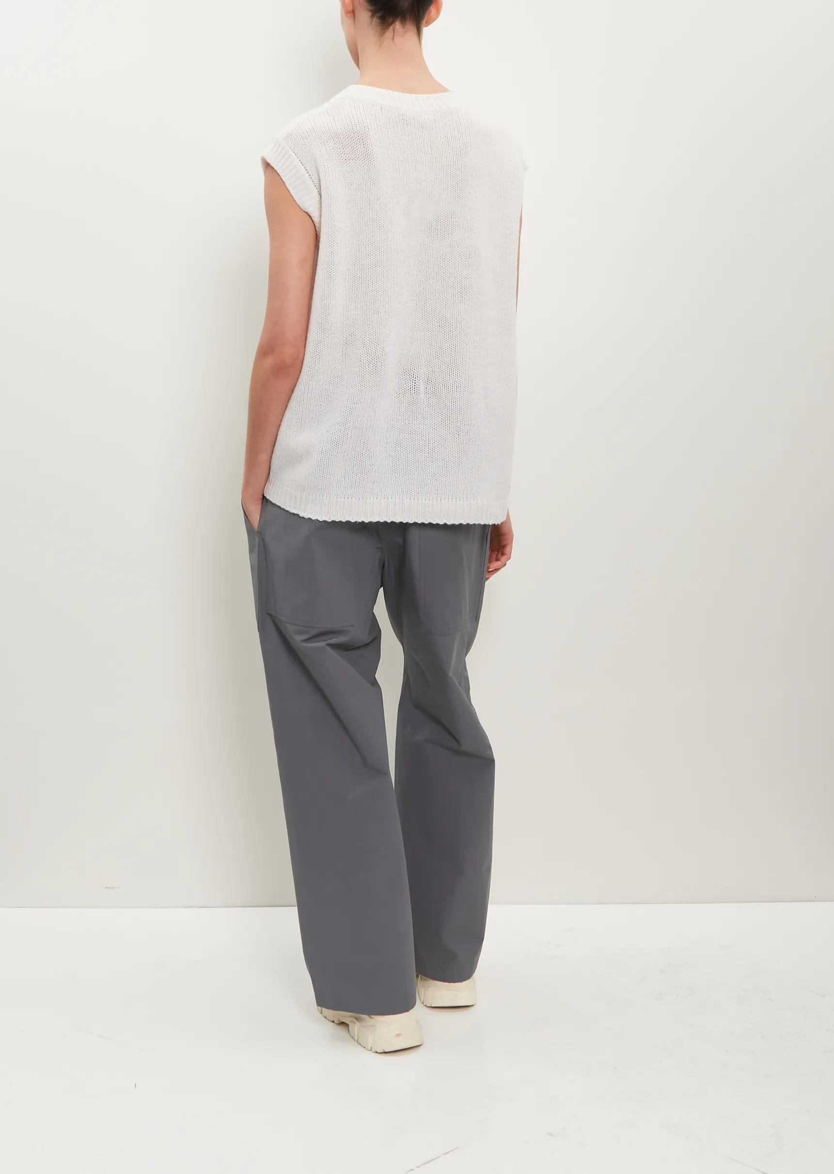 Mine Sleeveless Sweater — Swan