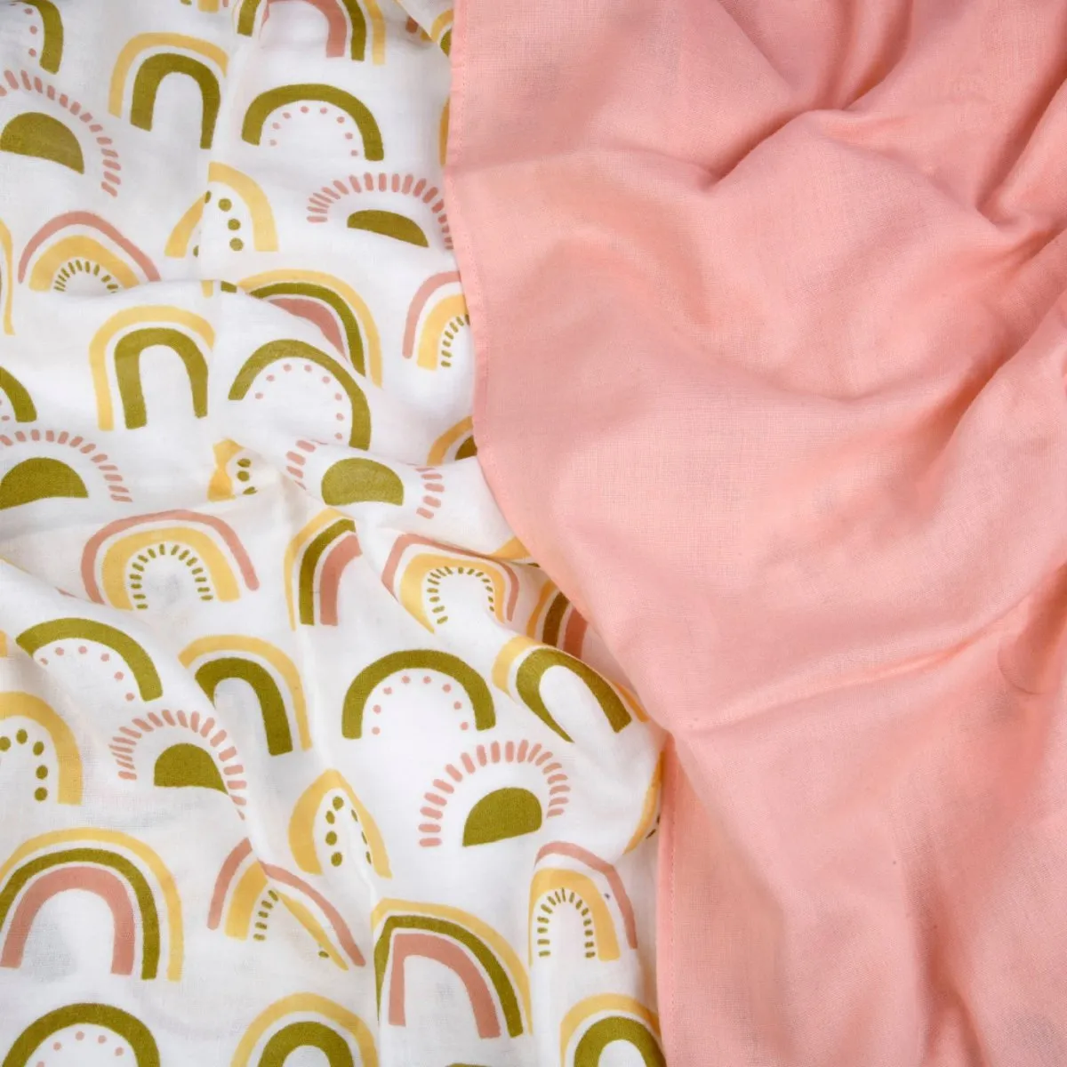 Naturally Dyed Organic Muslin Swaddles (Set of 2)- You are my Sunshine