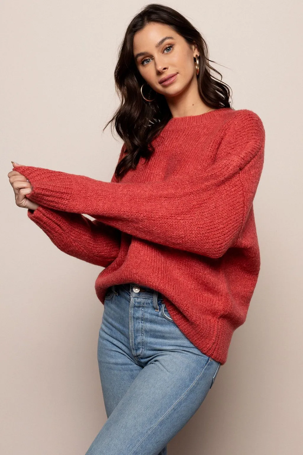 Secret Language Sweater in Coral